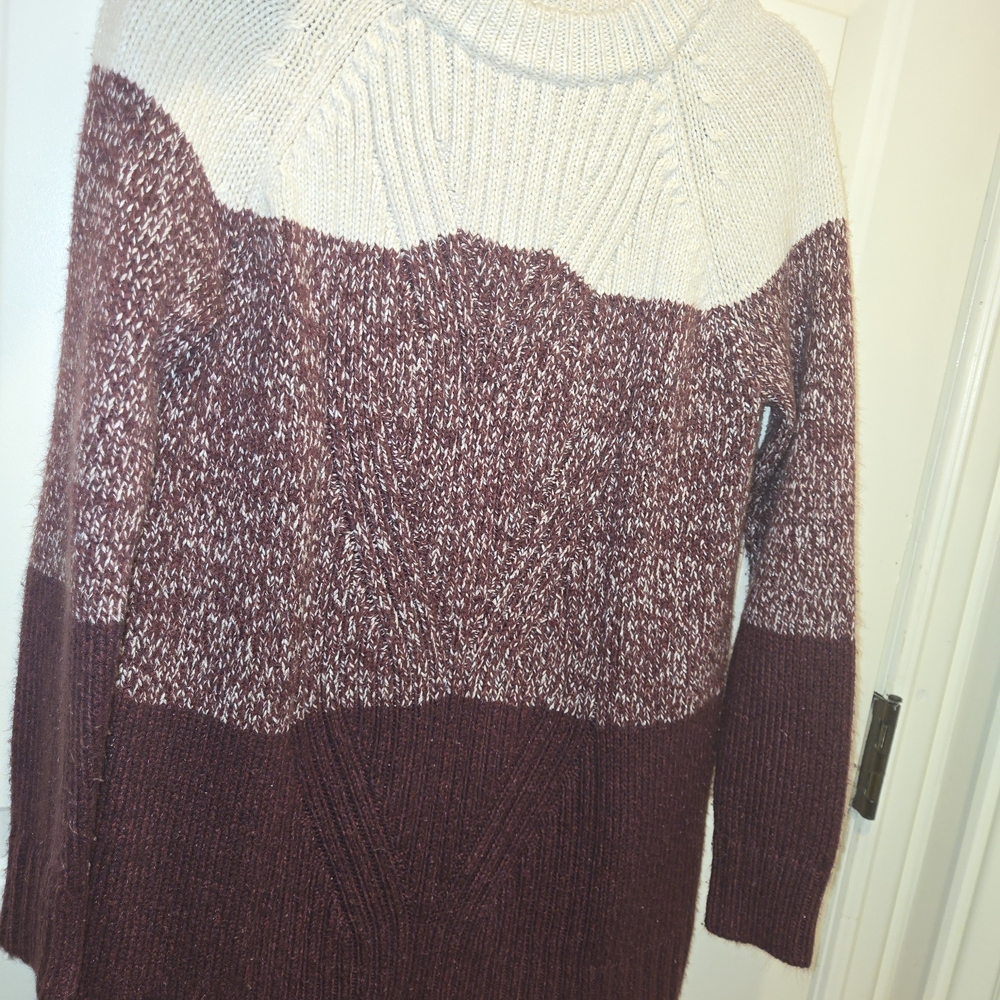 Isabel Maternity by Ingrid & Isabel Cowl Neck Sweater - Cream and Brown
